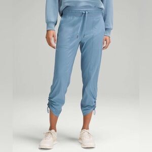 Lululemon Dance Studio Drawstring Swift Cropped Pants 25" Inseam 10 Light Blue